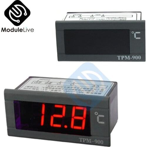 TPM-900 220V Digital Temp Thermostat Thermo Temperature Controller LED Panel Meter Control with Sensor