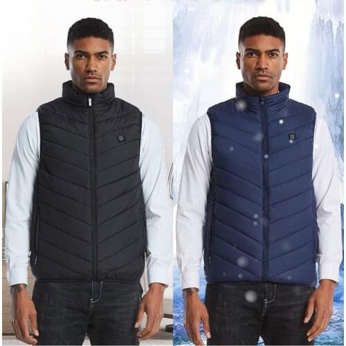 USB Vest Electric Heated Vest Outdoor Men Women Heating Clothing Warm Feather Winter Heated Jacket Fishing Vest veste chauffante