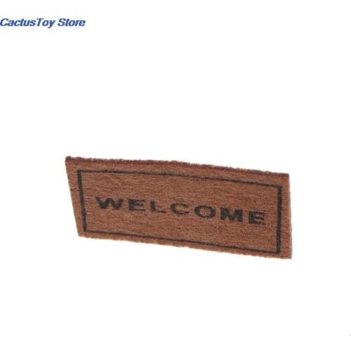 1/12 Dollhouse Miniature Welcome Floor Mat Carpet Rug Doll House Accessories