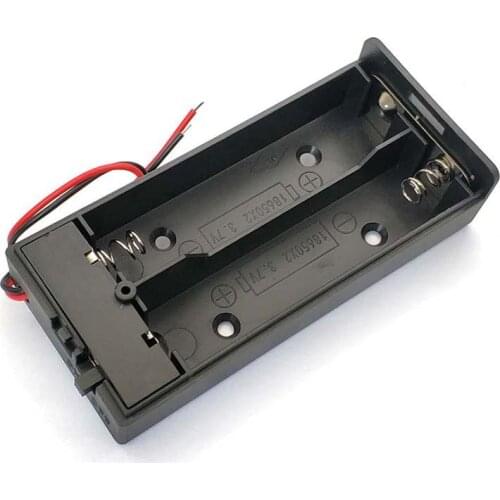 1Pcs/lot 7.4V 2X18650 Battery Holder Panel Mounted With Cover,toggle switch
