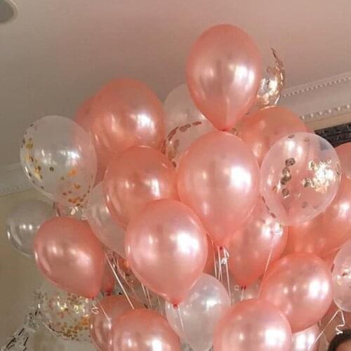 10Pcs Mixed Rose Gold Balloon Champagne Gold Confetti Balloons Wedding Party Decoration Birthday Ballon Party Decor
