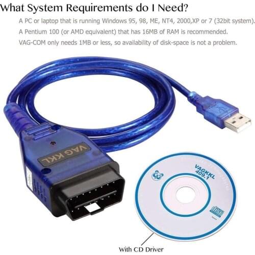 Car OBD2 USB VAG-COM KKL 409.1 Interface Cable Automobile Interface Cable Auto Tool Scan Diagnostic Scanner For VW Audi Sea F6T2