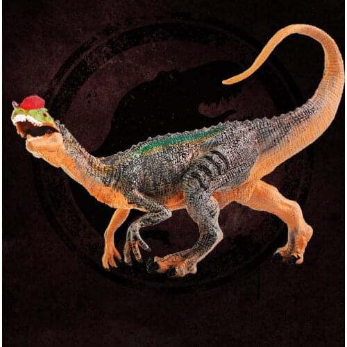 Carnivorous Dilophosaurus Model Action Figures T-Rex Dinosaur Animals Mouth Open Figurines Brinquedo Kid Toy
