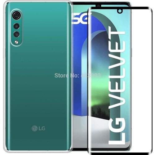 For LG Velvet 5G Case For LG Velvet 5G Luxury Soft TPU Phone Case With Tempered glass For LG Velvet 5G