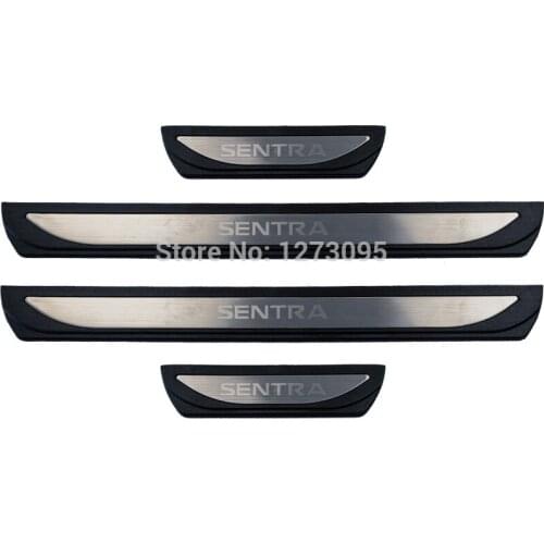 For Nissan Sentra 2012-2017 2018 Stainless Door Sill Scuff Plate Kick Guard Pedal Threshold Step Protector Cover Car Accessories