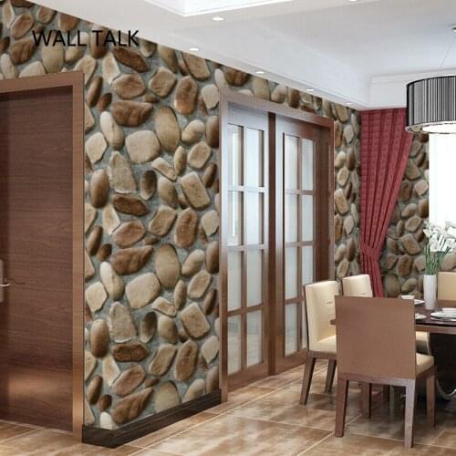 Home Decor Vintage Stone Wallpaper For Walls Roll 3D PVC Waterproof Wall Papers For Living Room Restaurant Papel De Parede Vinyl