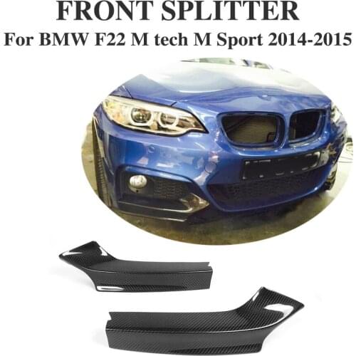 F22 Carbon Fiber Front Bumper Splitter Flaps Cupwings Fit for BMW M235i M240i F22 M Sport Coupe & Convertible 2014-2017