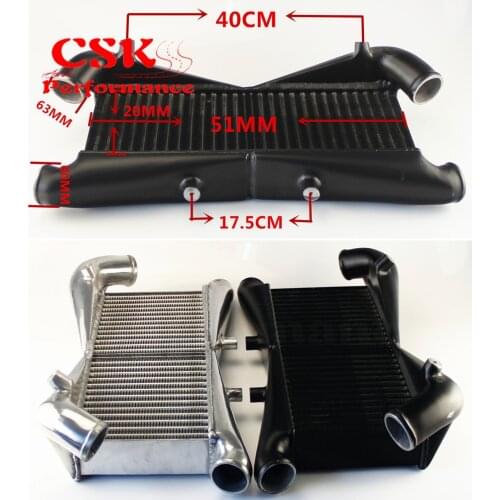 FMIC For Nissan 300ZX Twin Turbo Z32 VG30DETT 90-96 Front Mount Intercooler Black