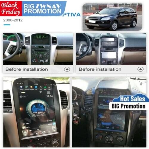 13.8" Tesla Style Screen Android Player Head Unit For Chevrolet Captiva 2008 2009 2010 2011 2012 GPS Audio Radio Receiver Stereo