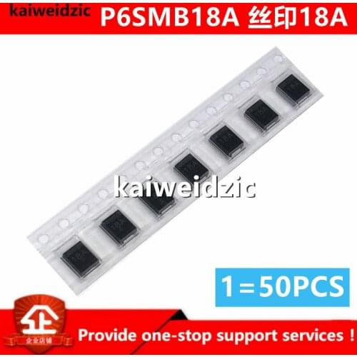 Kaiweikdic New imported original P6SMB18A Screen printing 18A TVS patch transient suppression diode one-way 18V