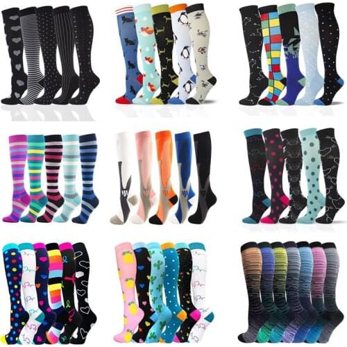 Multi Pairs Compression Stockings For Men Women Varicose Veins Atheletics Football Socks Dropship Soccer Stockings For Athelete
