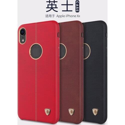 Leather back cover for iphone XR Nillkin Englon case for iphone XR luxury PU Leather case Vintage back cover