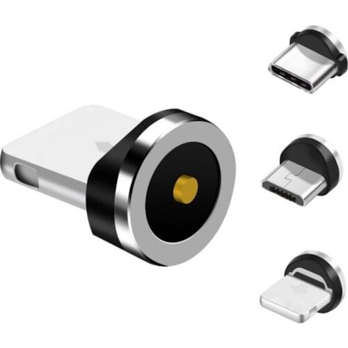 Round Magnetic Cable plug 8 Pin Type C Micro USB C Plugs Fast Charging Phone Magnet Charger Plug For iPhone free shipping