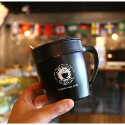 LDFCHENNEL 330ML Premium Office Mini Coffee Mug Double Stainless Steel Tea Cup Vacuum Flask Thermal Bottle Thermocup With Spoon