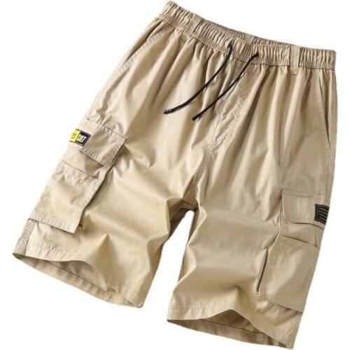 Summer Men Leisure Shorts Cotton Work Cargo Short-pants Pockets Plus Size Hiking Hunting Beach Shorts Boys Spodenki Sportowe