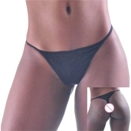 Terry Pau TP160512 Lace Fabric Thong