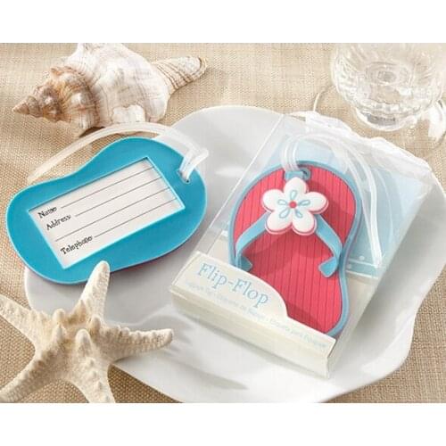 New arrival Flip flop luggage tag +200PCS/LOT beach style wedding favor bridal shower gifts free shipping