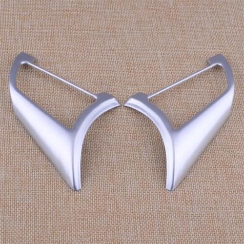 New 2pcs Car Styling Chrome Plated ABS Steering Wheel Button Cover Trim fit for Nissan Rogue Sport 2017 2018