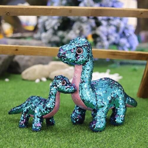 New style spacedragon plush toys sequin dinosaur doll flash sequin animals different sizes Cartoon dino Children birthday gifts