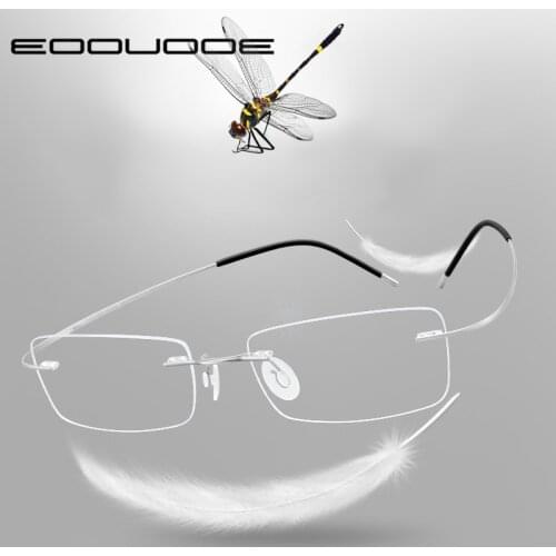 2018 New Frameless Eyeglasses menglasses computer glasses optical glasses frame prescription glasses women