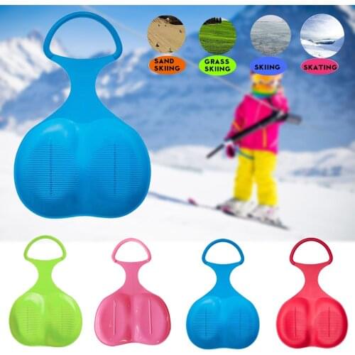 Trineo nieve Kids Adult Snow Sled Board Outdoor Sport Winter Plastic Skiing Board Snowboard Sled Luge Boards Lawn Sliding Mat 5