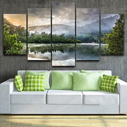 Full Square Round Drill 5D DIY Diamond Painting Forest lake tree landscape 3D Embroidery Cross Stitch kit sticker Home Decor