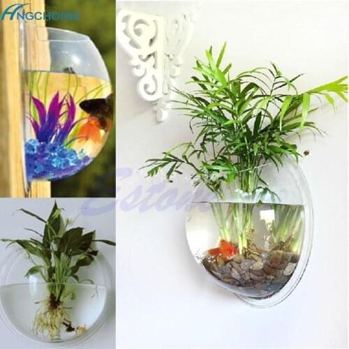 S-home Home Decoration Pot Wall Hanging Mount Bubble Aquarium Bowl Fish Tank Aquarium A MAR24