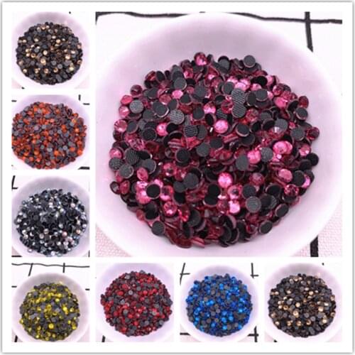 144pcs SS16 Multi-Color Crystal Glass Glitter Rhinestone Flatback Hot Fix Rhinestones for Nail Art Sewing & Fabric Decoretion