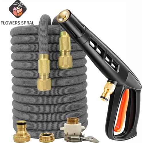 Telescopic Magic High Pressure Hose Car Wash Hose Adjustable Spray Hose Household Garden Watering Hose Cleaning Water Gun