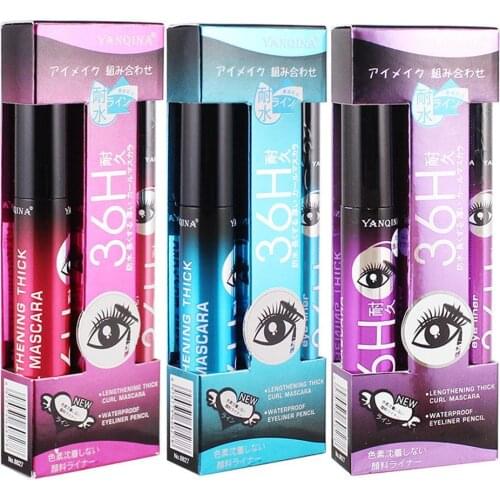 4D Smudge-proof Mascara Waterproof Eyelash Fiber Black Ink Rimel Curling Eye Lash lengthening Makeup Extension Volume Mascara