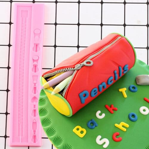 Zipper Cake Border Silicone Mold Sugarcraft Fondant Cake Decorating Tools Chocolate Gumpaste Moulds Candy Resin Clay Molds