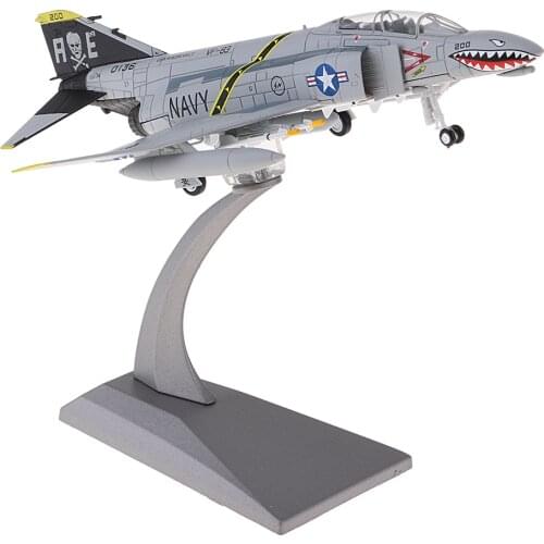 1/100 Die Cast American F-4 Fighter Aircraft Plane Toys W/ Metal Display Stand