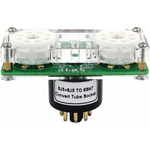 1PC Economy Bakelite Socket 6J5+6J5 TO 6SN7 Convert Tube Socket DIY Audio Vacuum Tube Adapter Socket Converter Free Shipping