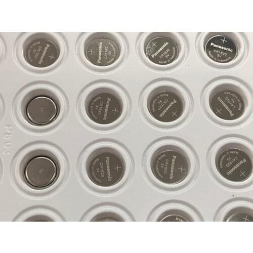 100pcs/lot New Original Panasonic CR1620 DL1620 ECR1620 Car Remote Control Electric Alarm 3V Lithium Cell Button Coin Battery