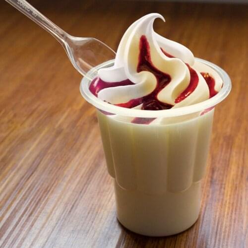 100pcs 250ml sundae cup 100 disposable plastic cup ice cream milkshake new earth cups