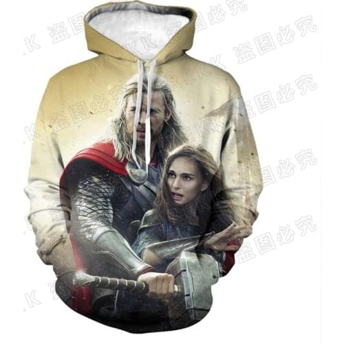 2021 New Fashion Casual Boy Girl Kids Thor 3D Print Hoodies Streetwear Men Women Children Sweatshirts Long Sleeve Jacket