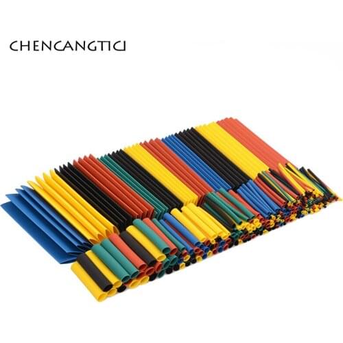 328 Pcs Polyolefin Shrinking Assorted Heat Shrink Tube Wire Cable Insulated Sleeving Tubing Set For Connector Plug