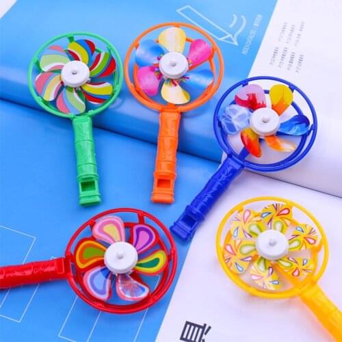 5Pcs KIds Windmill Whistle Toy Children Colorful Windmill Whistle Musical Developmental Toy Party Props Birthday Gift For Kid