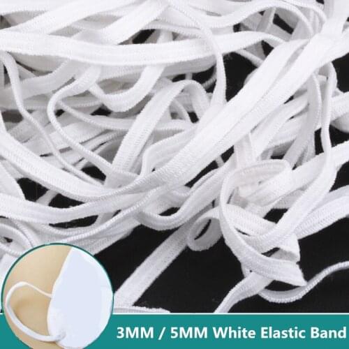5yards/Lot 3mm/5mm High Elastic Mask Rope Sewing Elastic Band Spandex Round Elastic Oil Core Rope DIY Mask Making