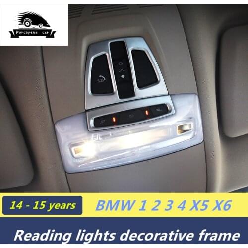 ABS chrome Interior fittings for BMW 2 3 4 Series X5 X6 F16 F22 F30 F32 F45 F46 LHD light reading lamp dormer trim cover button