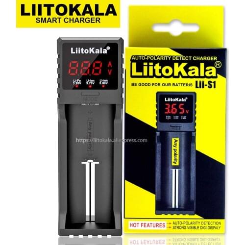Liitokala Lii-S1 Lii-S2 Lii-S4 Lii-PD4 For 21700 26650 AA AAA 18650 Battery Charger 3.2VLi-Fe 3.7V Li-ion 1.2V NiMH USB input