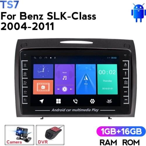 Support Carplay Car Radio Stereo for Mercedes Benz SLK R171 W171 R171 SLK200 Android 1280X720 IPS Multimedia WIFI USB No Dvd