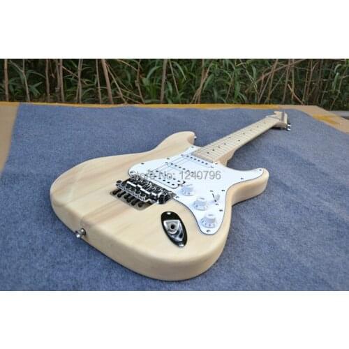 Free shipping new double wave electric guitar in natural color made in China 2034