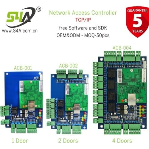 S4A Four Door Network Access Control Panel Board With Software Communication Protocol TCP/IP Board Wiegand Reader for 4 Door Use