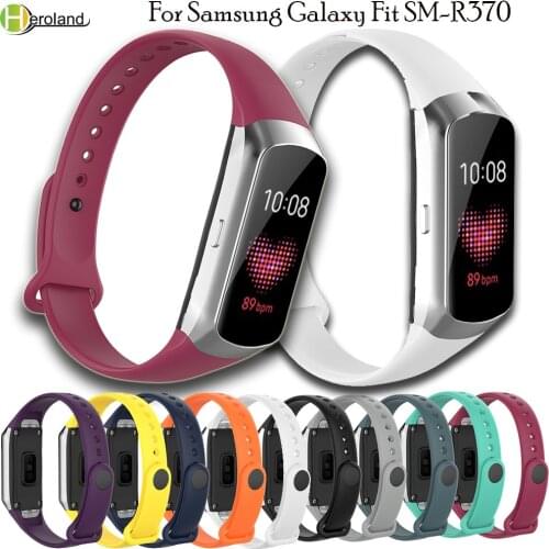 HERO IAND colorful Silicone Sports Watch Band Strap For Samsung Galaxy Fit SM-R370 Smart Bracelet Wrist Band Strap Accessories
