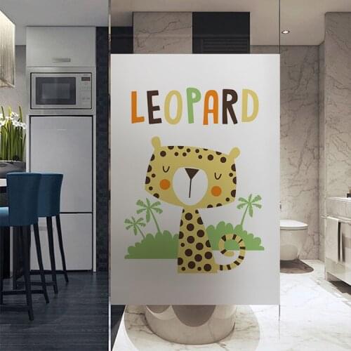 Custom Size Decorative Window Film Static Translucent Privacy Frosted No Glue Waterproof Zoo kindergarten Home Decor Child Room