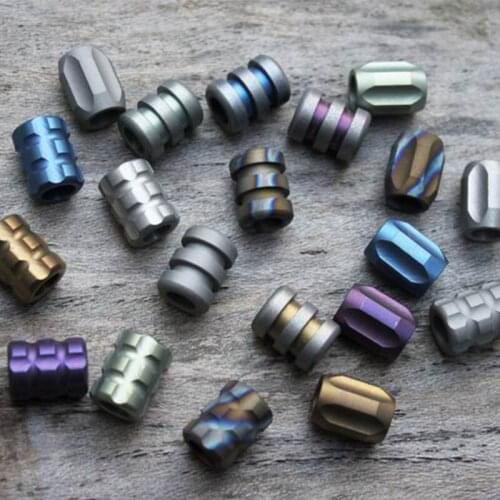 EDC Colorful Series Of Titanium Alloy Knife C Pendant Umbrella Rope Fall Outdoor Knife Pendant Phone Pendant Paracord Beads