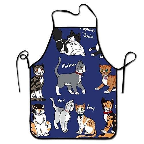 Cute Dog Cat Animal Aprons Waist Adjustable Professional Apron Kitchen Men & Women Aprons Comfortable Perfect for Cooking Guide