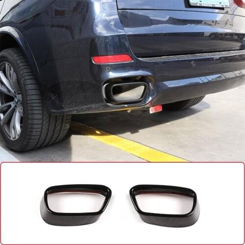 For BMW X5 f15 X6 f16 2014-18 Car Stainless Steel Tail Throat Muffler Exhaust Pipe Cover Car Accessories (for M sports version)