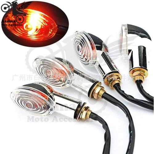 2 PCS motorcycle indicator amber blinker yellow lighting lamp flashers 12V 10mm motorbike turn signal light for Harley Davidson